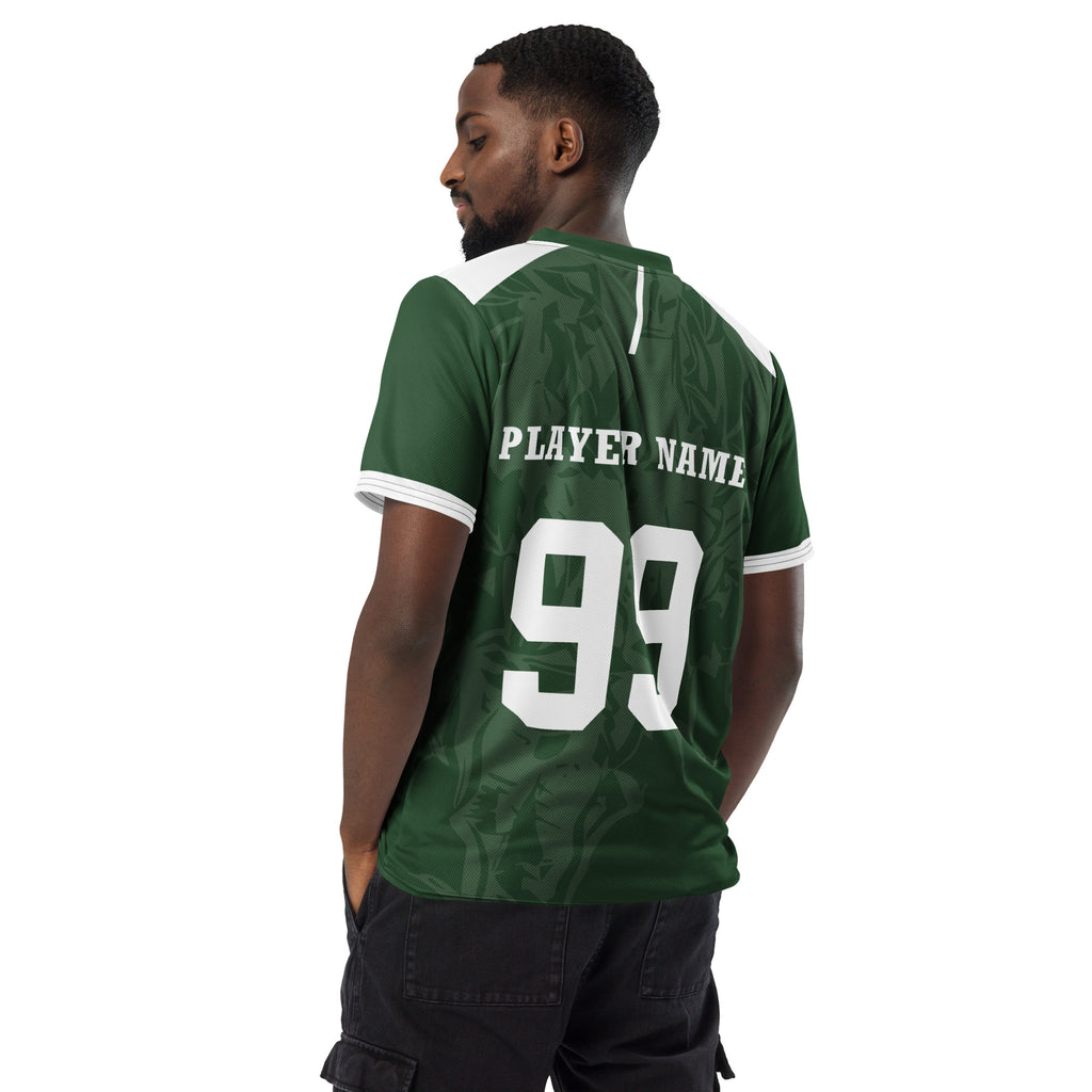 Modern Green & White Esports Jersey | Recycled Unisex Shirt – Vertgraph.id